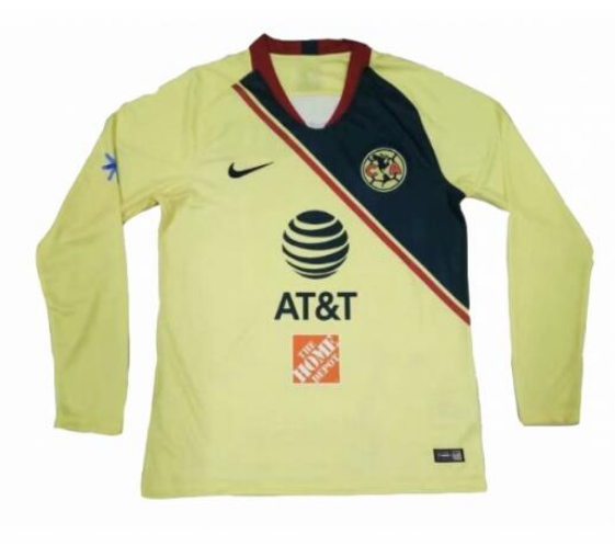 Club America 18/19 Home Long Sleeve Soccer Jersey Shirt